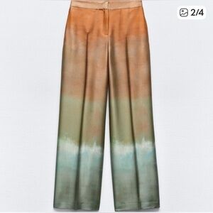 NWT Zara Ombre Wide-Leg Trousers